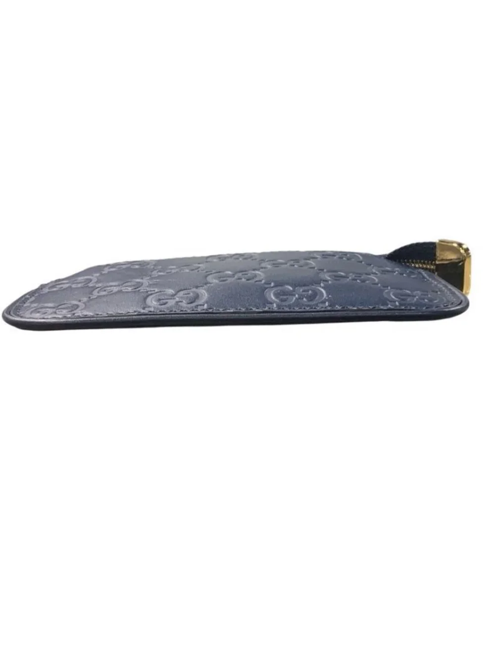 Gucci Guccissima Coin Case Key Navy GG Pattern